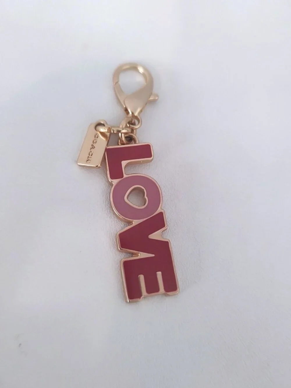 Coach LOVE goldtone mini charm NEW